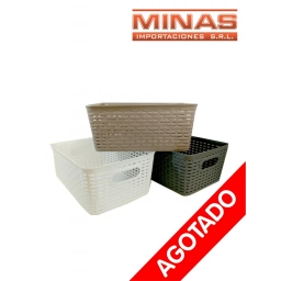 CANASTO ORGANIZADOR, 15 CM X 22 CM X 32 CM.