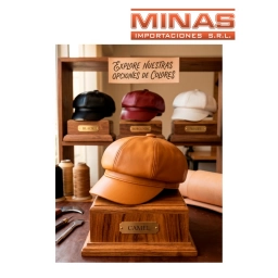 BOINA PARA DAMA SIMIL CUERO,TALLE 58, 4 COLORES.