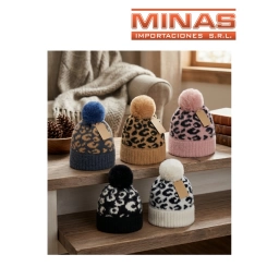 GORRO CON PONPOM,A.PRINT.