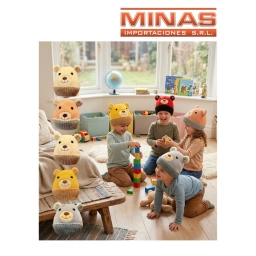 GORRO PARA NI�O,OSITO CON OREJAS,5 COLORES.