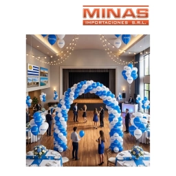 GLOBOS X 10 UND, 5 BLANCO Y 5 AZUL, URUGUAY.