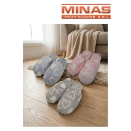 PANTUFLA DAMA TALLE  36 AL 41,C/CORAZON.