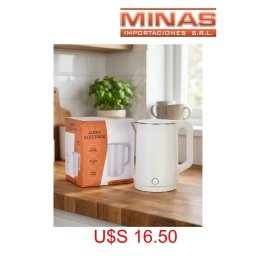 JARRA ELECTRICA GERAT X 1.8 L, 1500 W,AC. INOX, BLANCA.