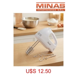 BATIDORA MANUAL GERAT  DE 100 W, 7 VELOCIDADES.