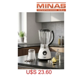 LICUADORA GERAT 1.5 L DE 4 VELOCIDADES + MOLINILLO MULTIUSO.