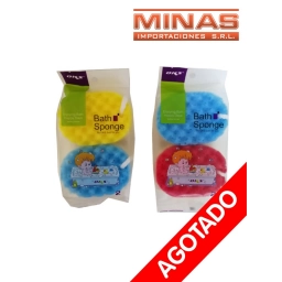 ESPONJA DE BA�O, 5 CM DE ALTO X 2 PCS.