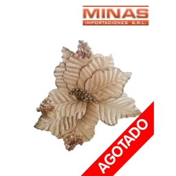 FLOR NAVIDE�A X 24 CM, CHAMPAGNE.