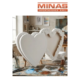 LIENZO PARA PINTAR X 25 CM, CORAZON.