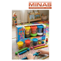 SET DE 6 MASAS DOUGH ( REUTILIZABLE )+ 5 MOLDES.