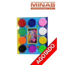 SET DE 8 MASAS DOUGH ( REUTILIZABLE)+ RODILLO + ABC.