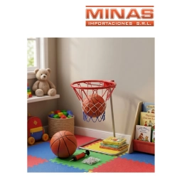 PELOTA Y ARO DE BASKET 34 CM X 40 CM