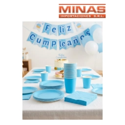VASOS DESCARTABLES DE 250 ml  X 10 UND,CELESTE.