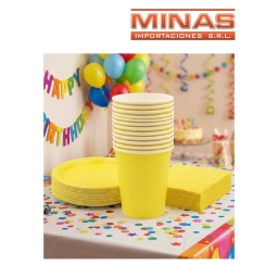 PLATOS DESCARTABLES DE 18 CM X 10 UND,AMARILLO.