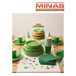 VASOS DESCARTABLES DE 250 ml  X 10 UND,VERDE.