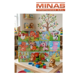 ROMPECABEZAS ANIMALES 15 CM X 15 CM.