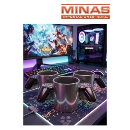 TAZA DE CERAMICA X 300 ML.JOYSTICK, EN CAJA.