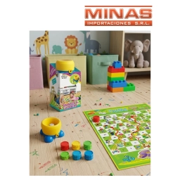 JUEGO DE SERPIENTES Y ESCALERAS CON  LANZ. DE DADOS,35 CM X 26 CM.