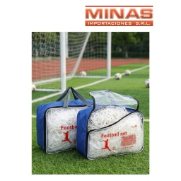 RED DE FUTBOL 11 MED. OFICIAL(7.32 M X 2.5 X 2 M ) X 2  UND, EN BOLSO.
