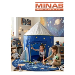 CARPA  AZUL TIPO CIRCO DE 105 CM X 135 CM.