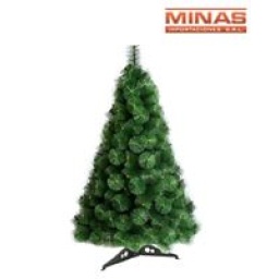 ARBOL VERDE 60 CM 60 RAMAS ANCHAS BASE PLASTICA.