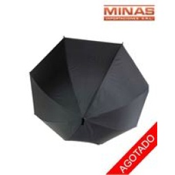 PARAGUAS NEGRO X 55 CM, 8 VARILLAS.