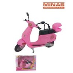 MOTO SCOOTER ROSADA, 33 CM X 25 CM,