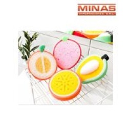 ESPONJA DE BAÑO, DISEÑOS DE FRUTAS.