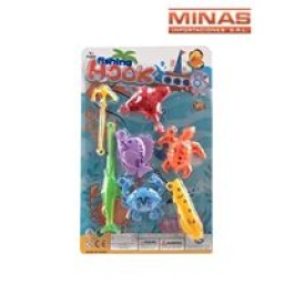 SET DE PESCA MINI + 5 ANIMAES MARINOS.