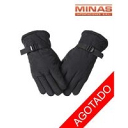 GUANTE DE HOMBRE IMPERMEABLE,FORRADO, PARA MOTO, SOLO NEGRO.
